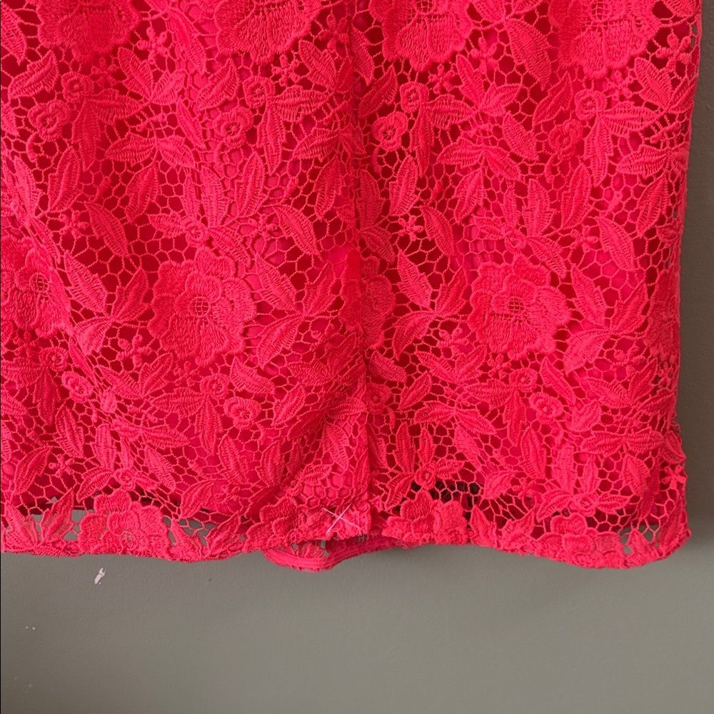 NWT J. Crew Collection Poppy Coral Floral Lace Sheath Dress Sz 6 - Picture 7 of 9